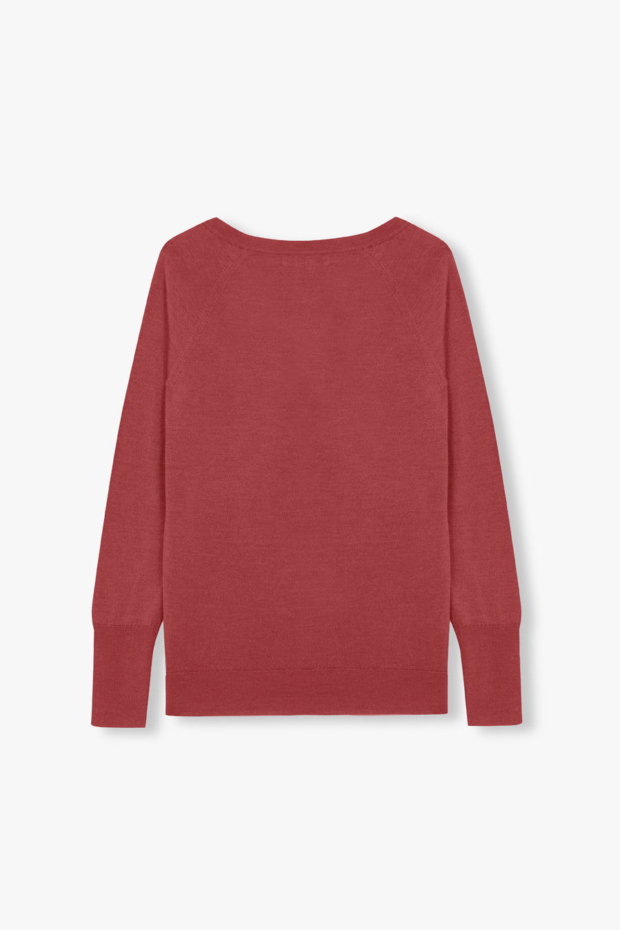 V NECK SWEATER RUBY
