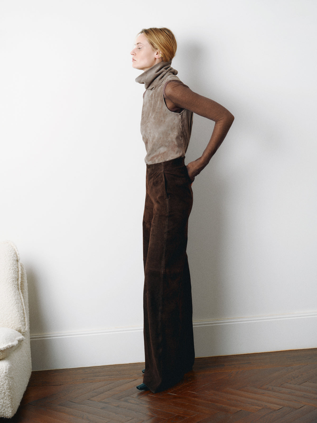 GABRIELLE PANT DARK CHOCO