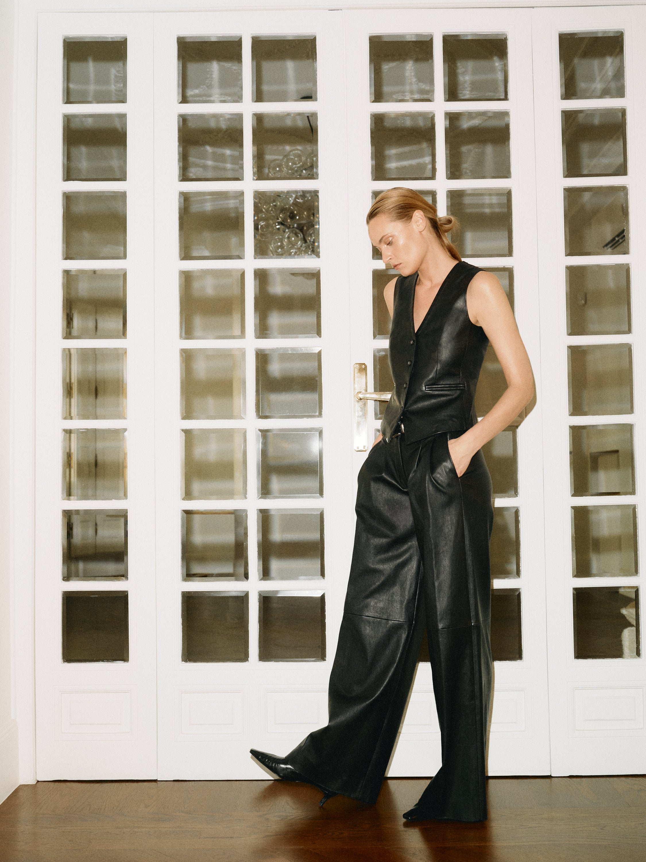 MARGARET PANT LEATHER BLACK