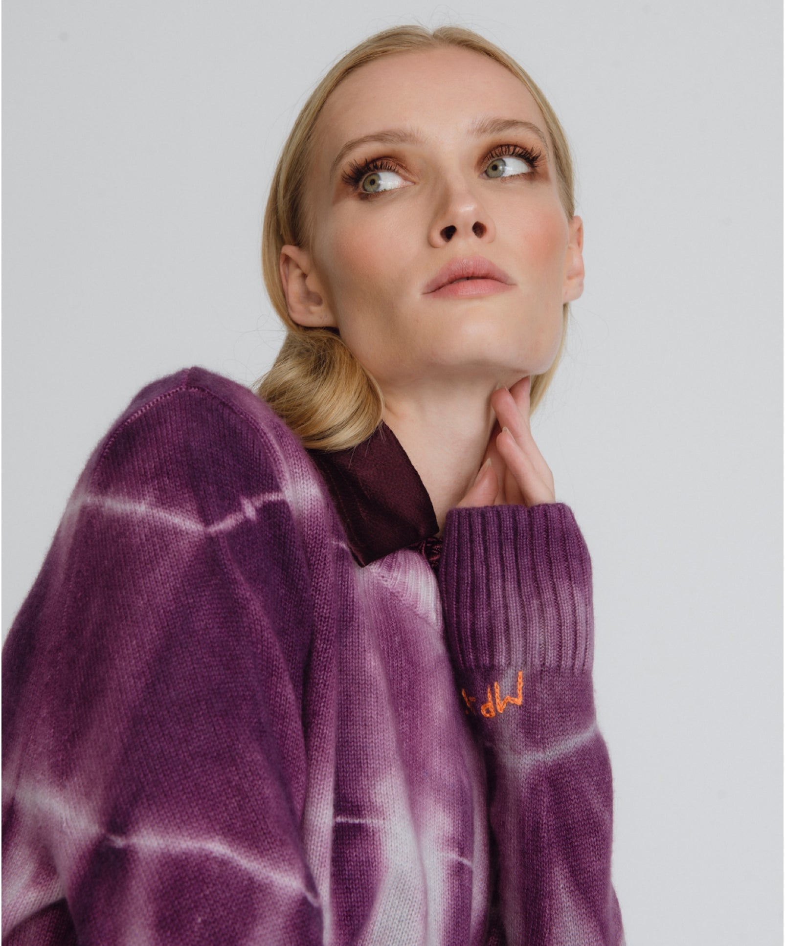monandpau cashmere sweater theminch tiedye purple luxury fashion
