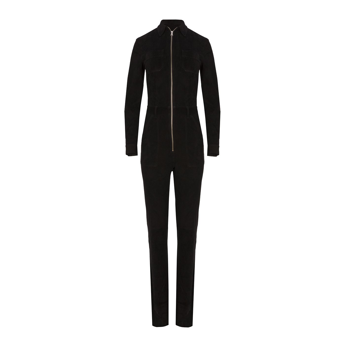 Black suede jumpsuit by Mon&Pau