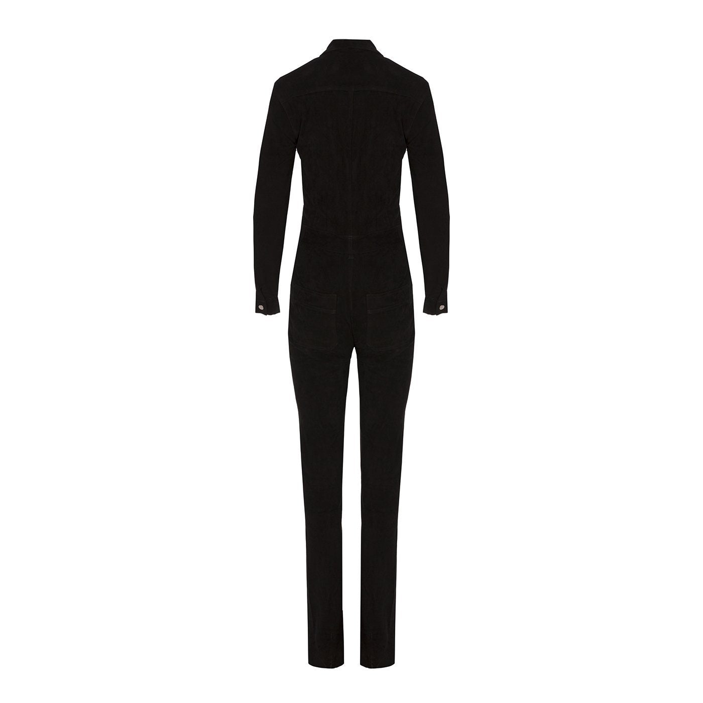 Black suede jumpsuit by Mon&Pau