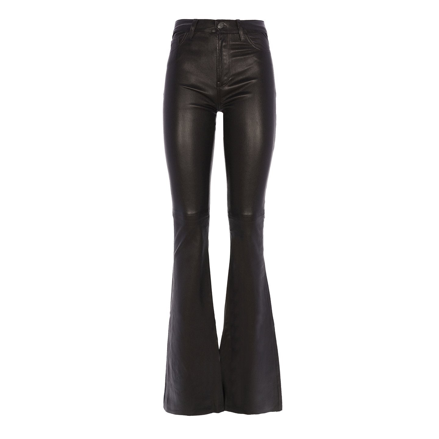 Womens High Waist PU Leather Pants Slim Fitted Flare Bootcut Pants Sexy  Stretchy Wide Leg Leather Pants Trousers - Walmart.com
