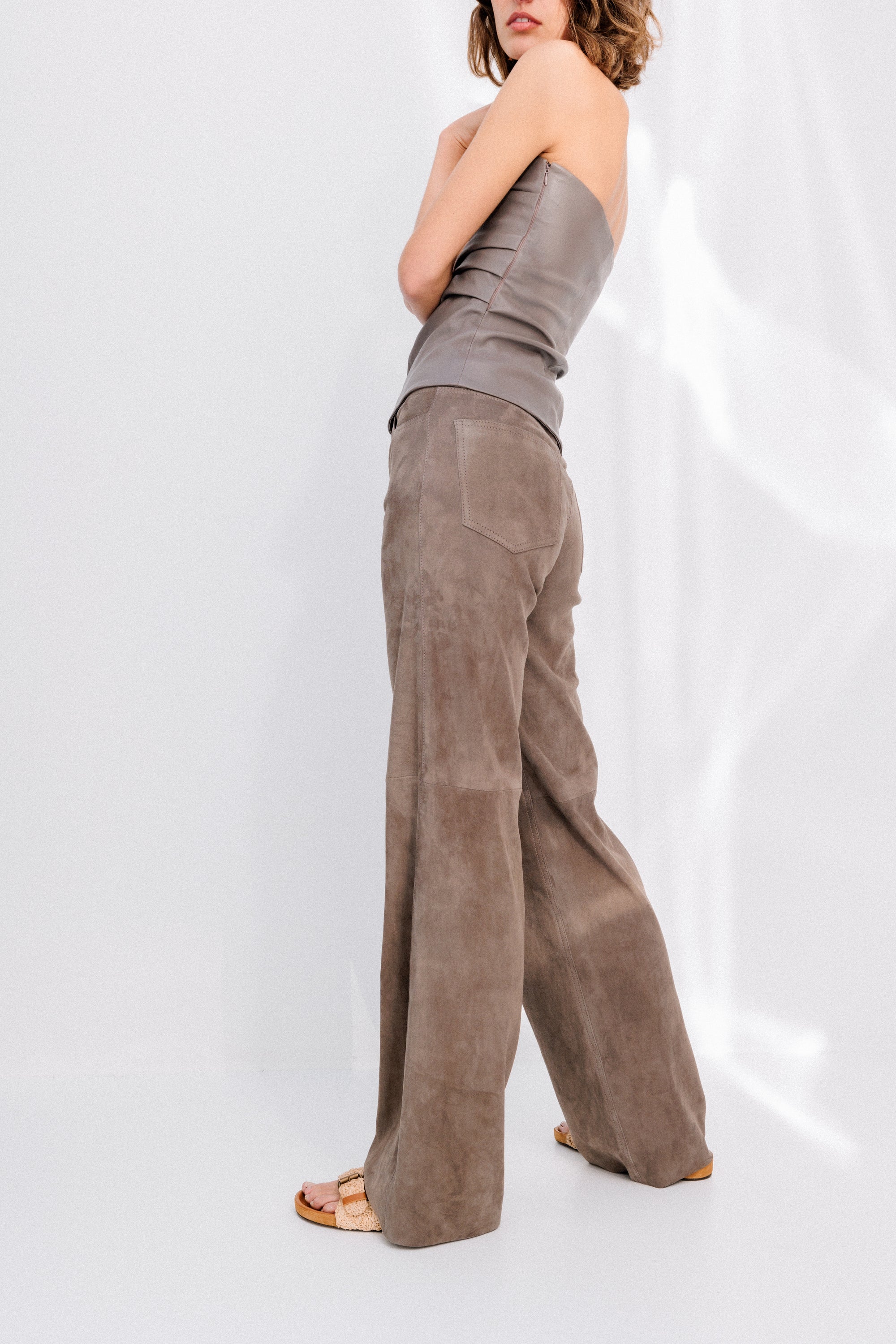 Lola Jean Smoky Gray Suede