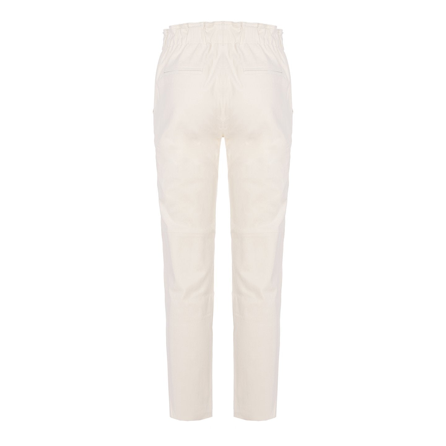 Designer white leather pants by Mon&Pau