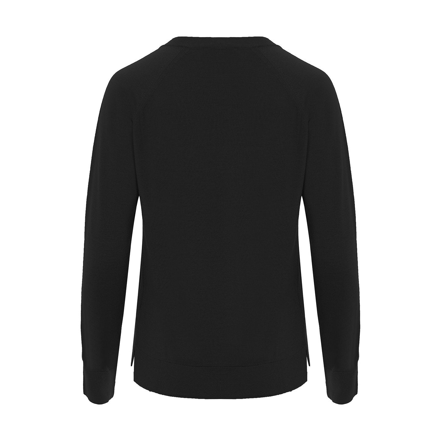 V neck Wool and Silk Black